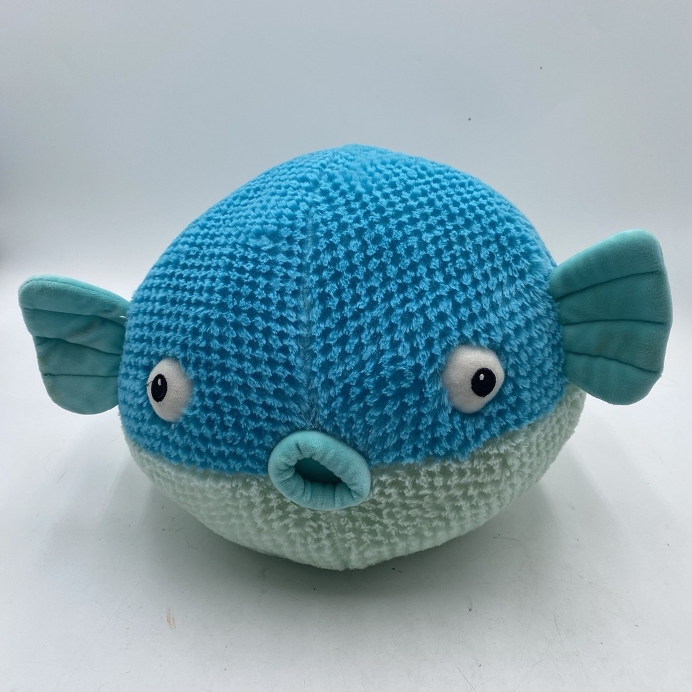 Puffer Fish‎ Soft Blue Jumbo Size 29" Plush Round Ridley's Aquarium VGC